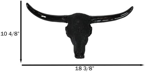 Ebros Gift Bejeweled Longhorn Cow Skull Wall Decor