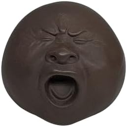 Funny Yawning Face Tea Pet Zisha Handmade Purple Clay Statue