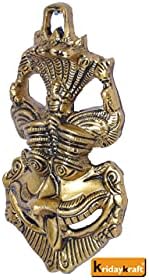 Gold Metal Nazar Battu with Ganesha Protection for Home and Office Wall Hanging