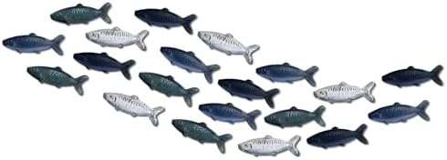 Blulu 20 Pcs Vintage Metal Fish Wall Decor