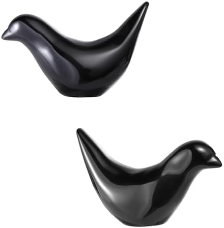 Artistone 28 Inch Black Obsidian Birds Statue