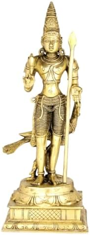 Lord Murugan Brass Statue 1575 Inch for Home Temple