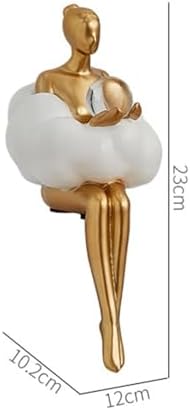 Abstract Art Sculpture Cloud Girl Statue Decor