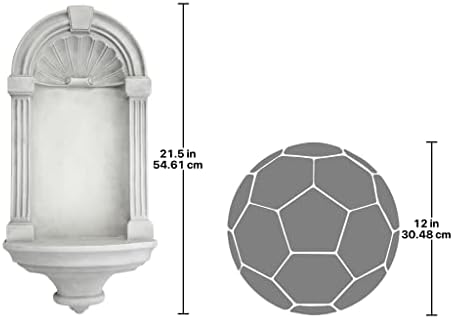 Design Toscano Wall Niche Display Shelf Medium 21 Inches Tall Cast Stone Resin Antique Stone