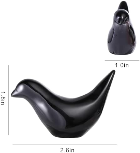 Artistone 28 Inch Black Obsidian Birds Statue