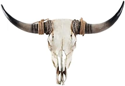 31 Inch Faux Longhorn Cow Skull Wall Hanging Decor