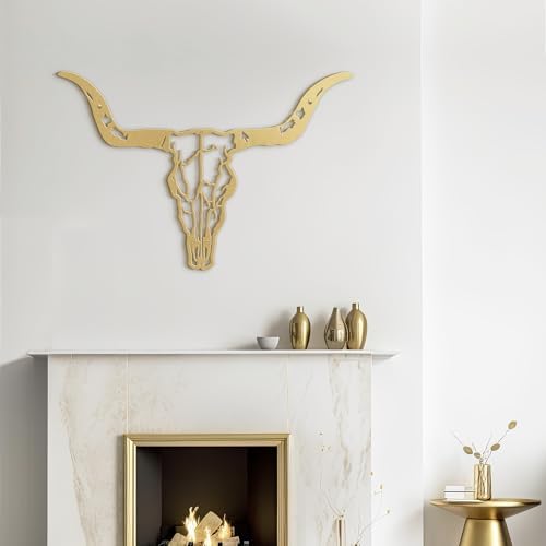 SIGNLEADER 24 Gold Bull Head Wall Sculpture