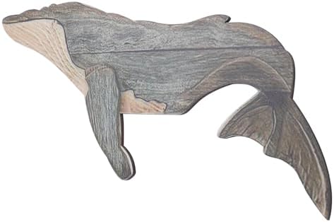 Rustic Acrylic Whale Wall Art Decor