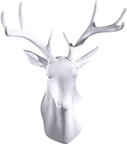 Notakia White Deer Head Wall Sculpture