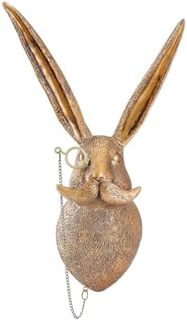 Xuanpax Gold Rabbit Wall Sculpture Vintage Decor