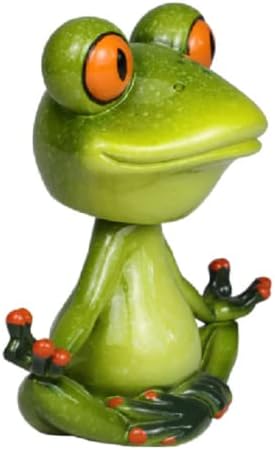 Creative Cute Frogs Figurines Shaking Head Frog Statue for Home Office Decor