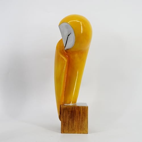 15 Inch Handmade Owl Statue for Home Decor