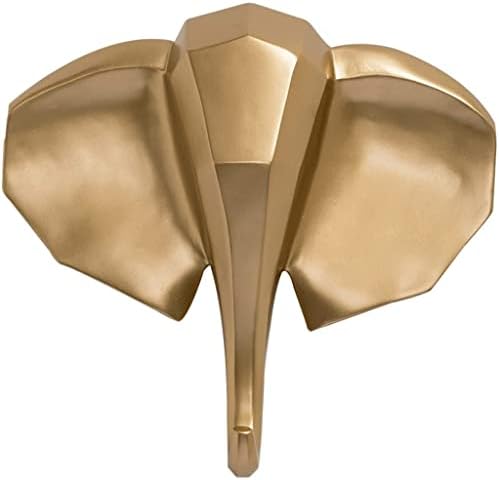 Modern Luxury Gold Elephant Head Wall Sculpture