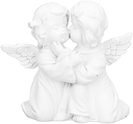 Cherub Figurine Garden Embracing Statue Decor
