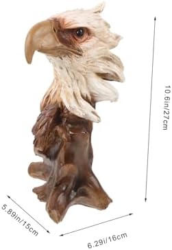 Vintage Eagle Head Sculpture Realistic Eagle Figurine for Office Desk Decor