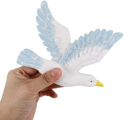HEALLILY 3pcs Wall Art Resin Seagull Statues Coastal Decor