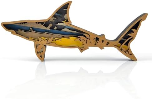 Wooden Fish Ocean Decor Sculpture Wall Art