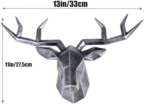 Copper Deer Head Wall Decor Gold Accent Stag Sculpture