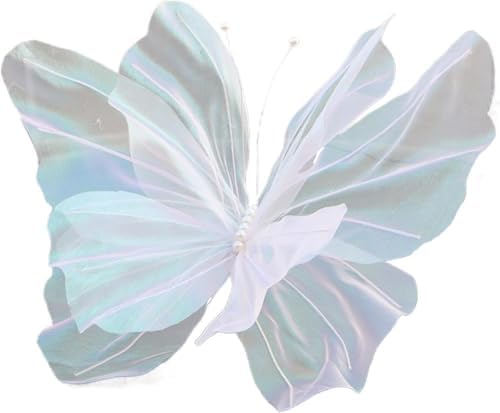 Decorative Butterfly Wall Art 1969 Inch White Iridescent