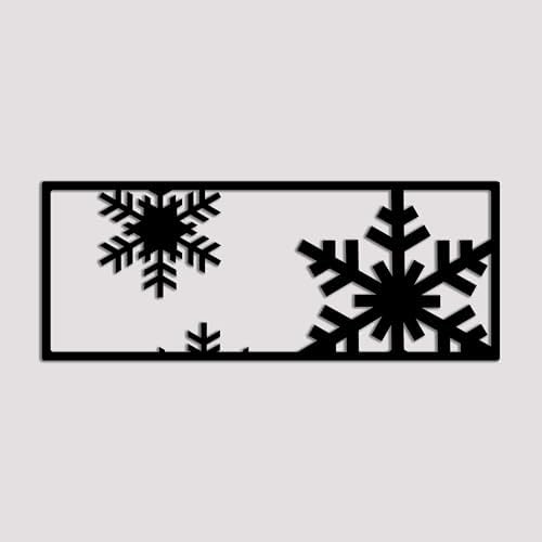 BONPERLA Snowflake Wall Art - Modern Christmas Decor