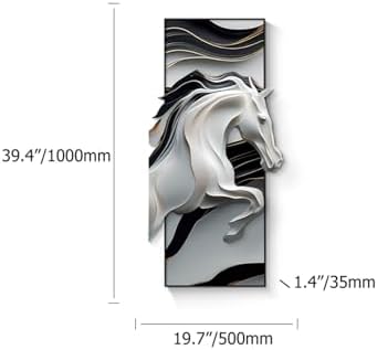 Homary Creative 3D Running Horse Wall Art