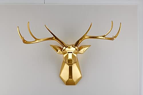 Faux Taxidermy Deer Head Wall Sculpture - 8 Point Buck Geometry Art Decor