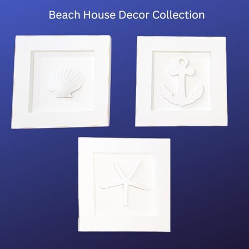 DECOR BIZZ Starfish Wall Decor Framed with Nautical Rope