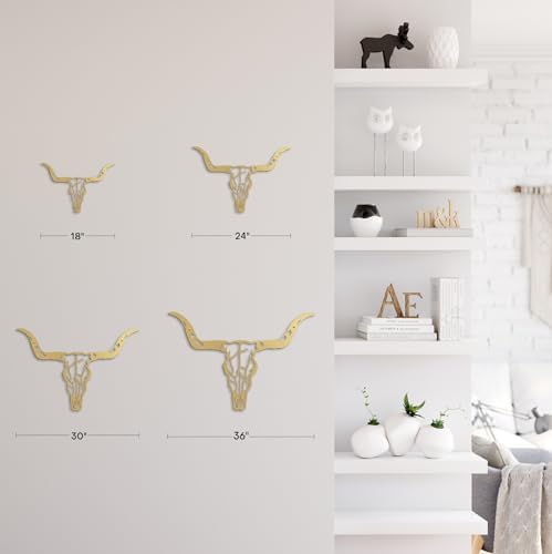 SIGNLEADER 24 Gold Bull Head Wall Sculpture