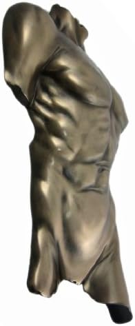 Veronese Bronze Finish Nude Male Torso Wall Sculpture