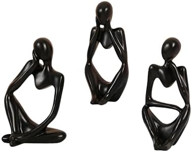 Abstract Resin Thinker Statue for Home Decor