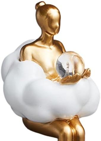 Abstract Art Sculpture Cloud Girl Statue Decor