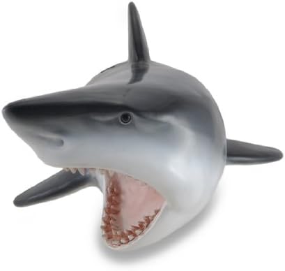 Zeckos Great White Shark Wall Sculpture Nautical Decor