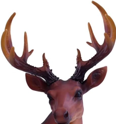 Brown Deer Head Stag Ornament Figurine Sculpture