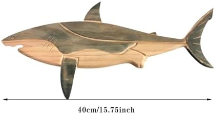 3D Wooden Whale Wall Sculpture Decor for Ocean Theme