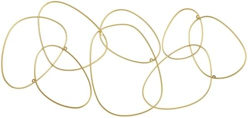 Hicarer 3 Pcs Interlocking Gold Rings Wall Sculpture