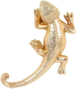 SnowOwl Gold Lizard Wall Sculpture Decor