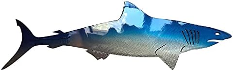 Oceanmapsa Metal Shark Wall Art Decor 10 in
