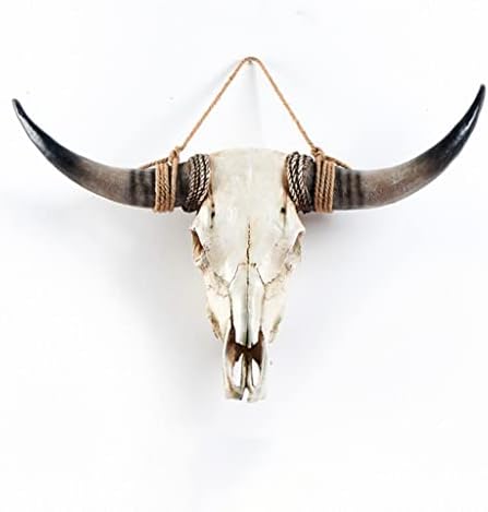 31 Inch Faux Longhorn Cow Skull Wall Hanging Decor