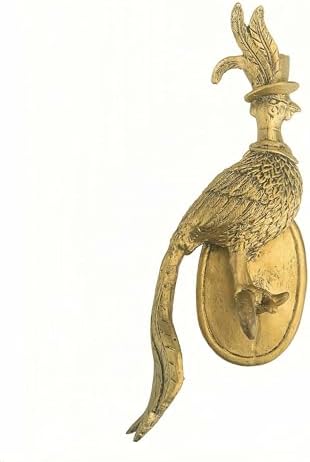 Vintage Bronzed Bird Wall Sculpture Decor