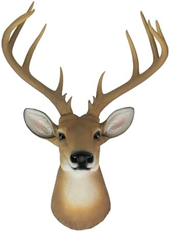 Zeckos 12 Point Buck Deer Head Wall Sculpture 235 Inches High