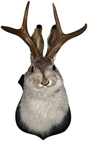 SYlive Animal Rabbit Antlers Wall Decor Sculpture