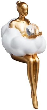 Abstract Art Sculpture Cloud Girl Statue Decor