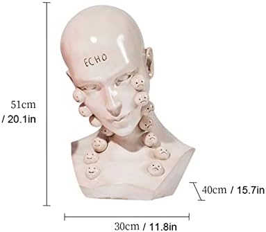 Dual Expression Statue Ornament for Desktop Happy or Unhappy Art Decor