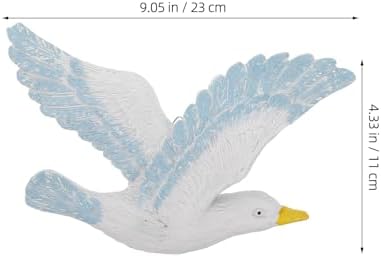 HEALLILY 3pcs Wall Art Resin Seagull Statues Coastal Decor