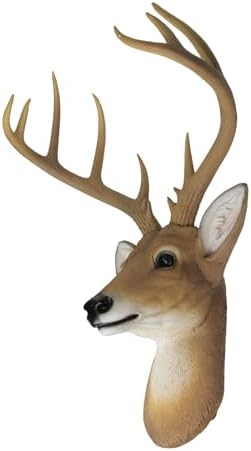 Zeckos 12 Point Buck Deer Head Wall Sculpture 235 Inches High