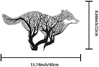 Bobbird Black Metal Wolf Wall Sculpture