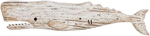 Linfevisi 295 Inch Wooden Whale Wall Sculpture