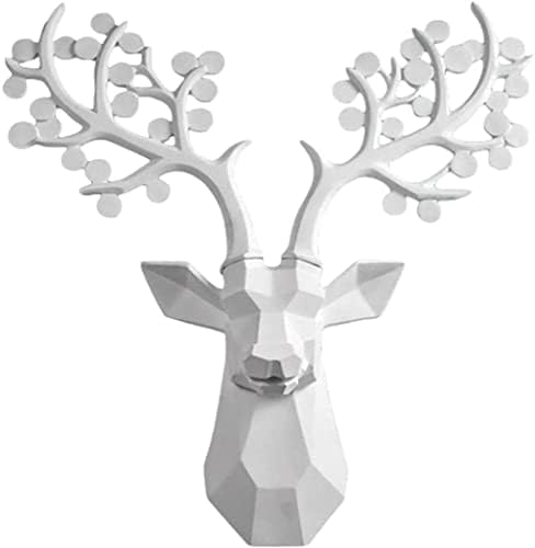 Wall Decoration Sculpture Deer Head 3D Resin Art