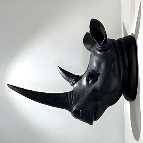 YL Crafts Resin Rhino Head Wall Decor Sculpture