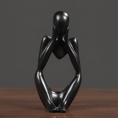 Abstract Resin Thinker Statue for Home Decor
